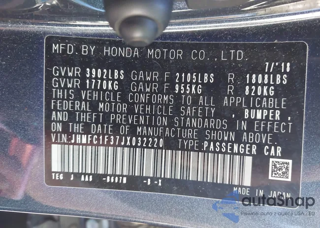 JHMFC1F37JX032220: 43671678