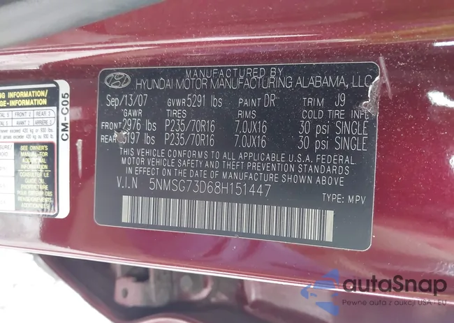 5NMSG73D68H151447: 43670808