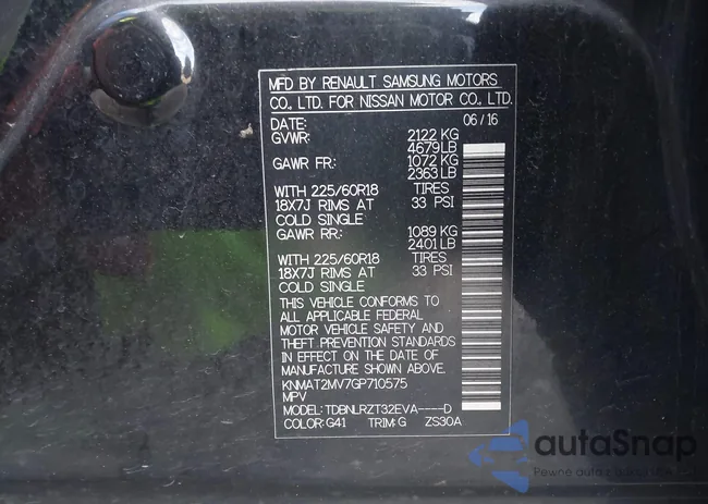 KNMAT2MV7GP710575: 43670853