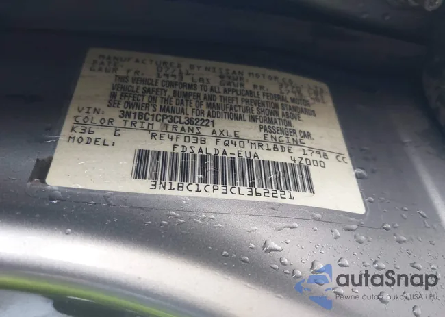 3N1BC1CP3CL362221: 43670934