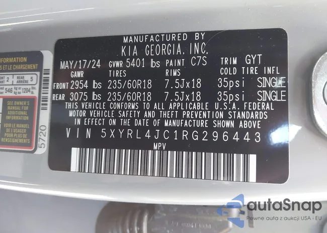 5XYRL4JC1RG296443: 43672403