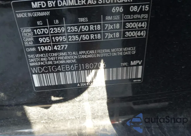 WDCTG4EB6FJ180706: 43672470