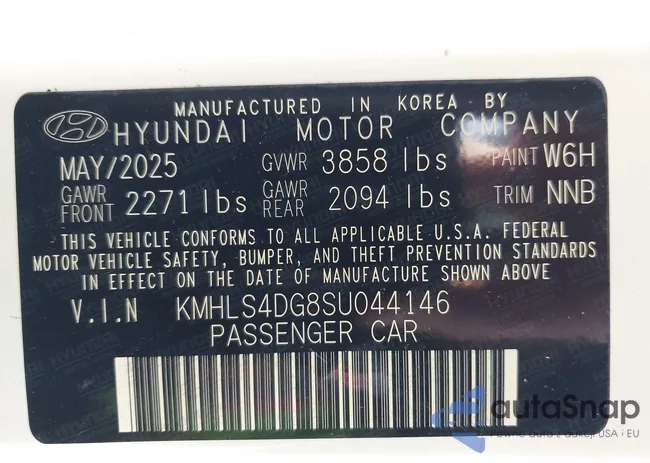 KMHLS4DG8SU044146: 43672535