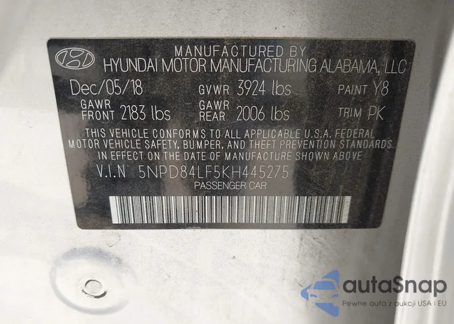 5NPD84LF5KH445275: 43672661