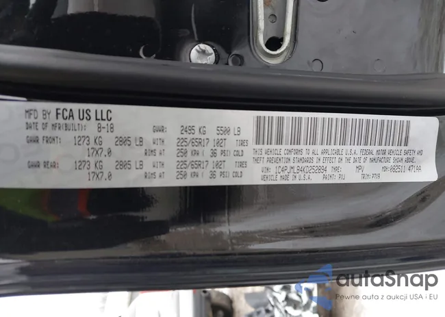 1C4PJMLB4KD252894: 43672709