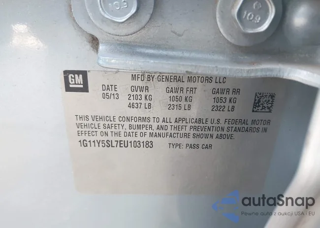 1G11Y5SL7EU103183: 43671885