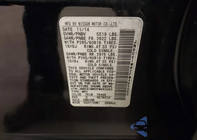 JN8CS1MW2FM482083: 43672069