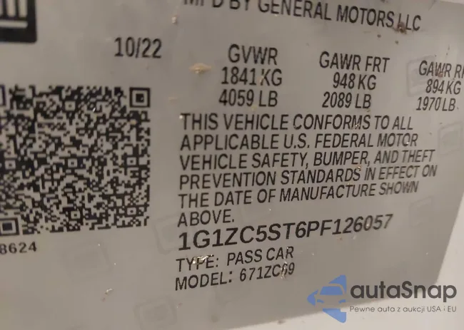 1G1ZC5ST6PF126057: 43672114