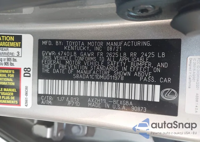 58ADA1C10MU011978: 43673471