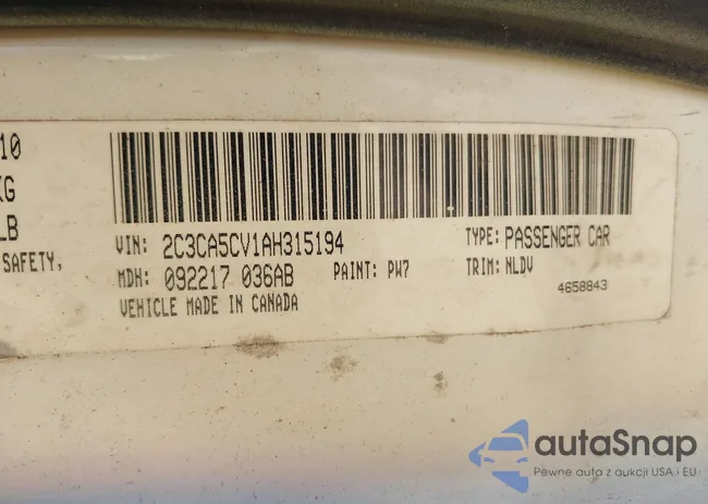 2C3CA5CV1AH315194: 43673479