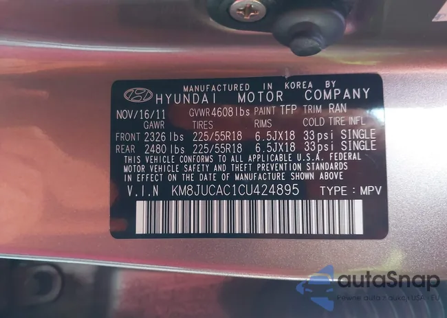 KM8JUCAC1CU424895: 43673721