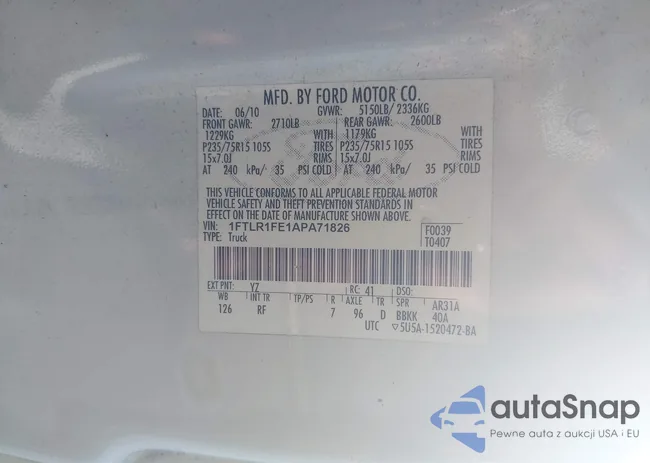 1FTLR1FE1APA71826: 43672784