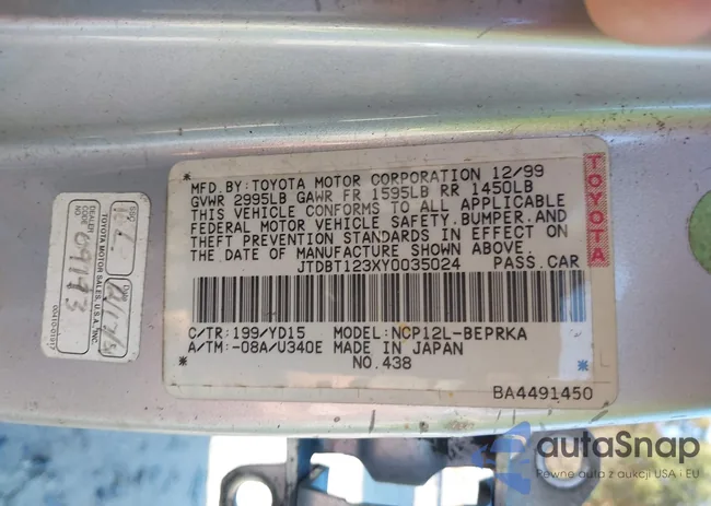 JTDBT123XY0035024: 43674193