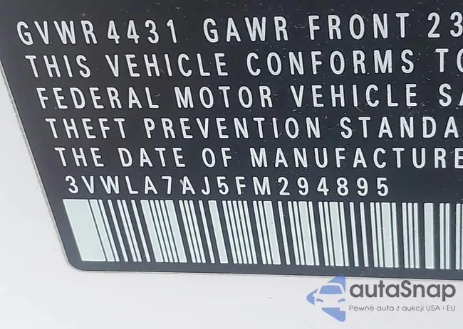 3VWLA7AJ5FM294895: 43674236