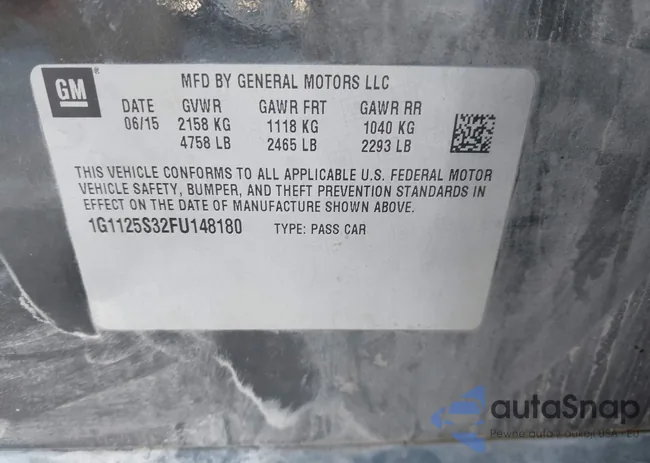 1G1125S32FU148180: 43674452