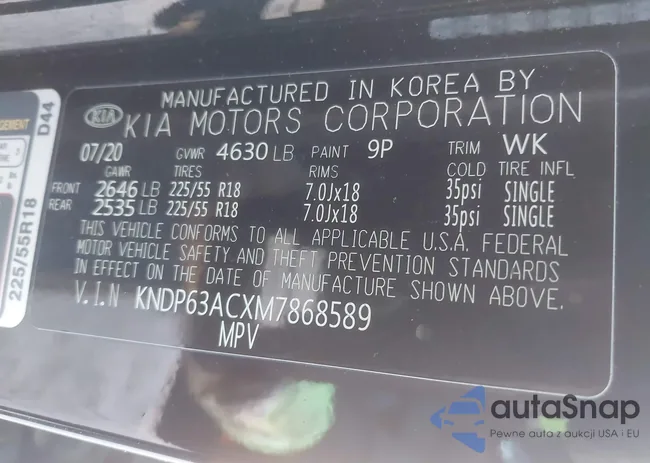 KNDP63ACXM7868589: 43675222