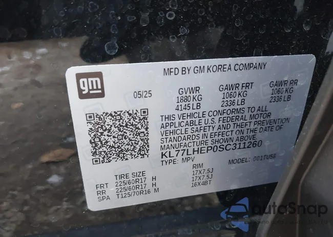 KL77LHEP0SC311260: 43675226