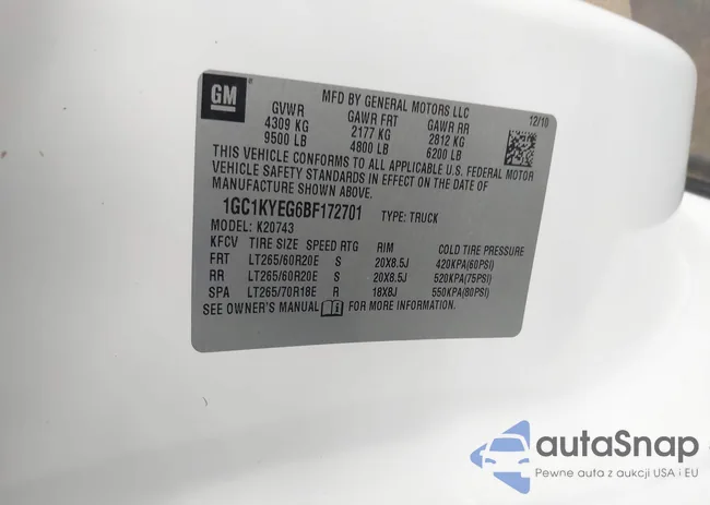 1GC1KYEG6BF172701: 43675257