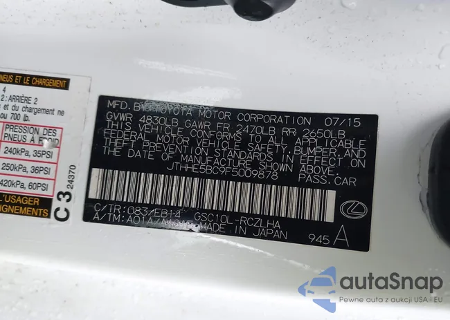 JTHHE5BC9F5009878: 43675418