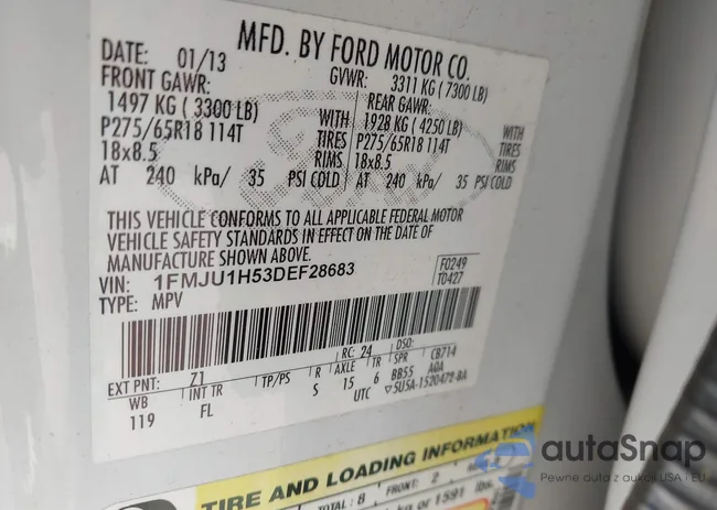 1FMJU1H53DEF28683: 43675422