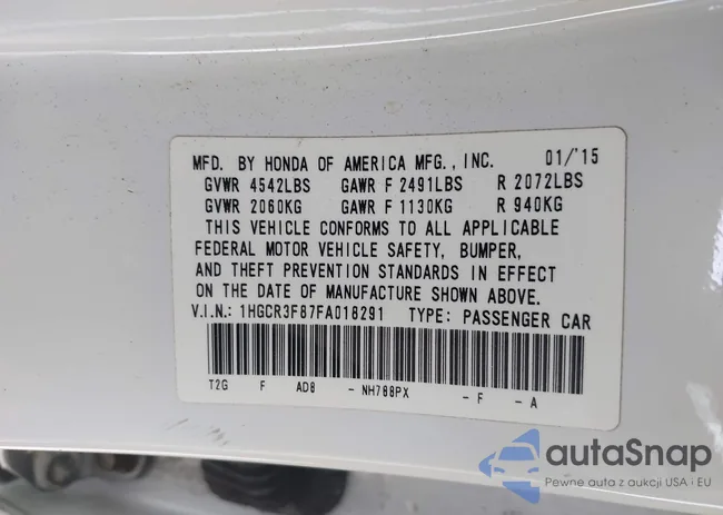 1HGCR3F87FA018291: 43675544