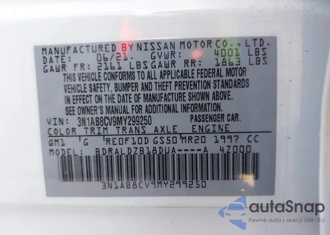 3N1AB8CV9MY299250: 43674769