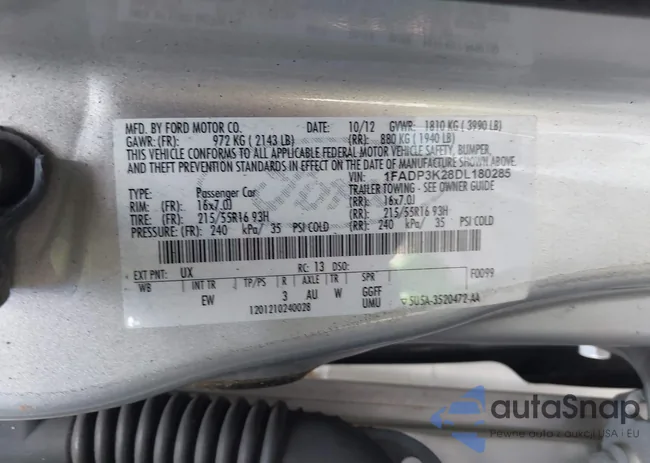 1FADP3K28DL180285: 43675058