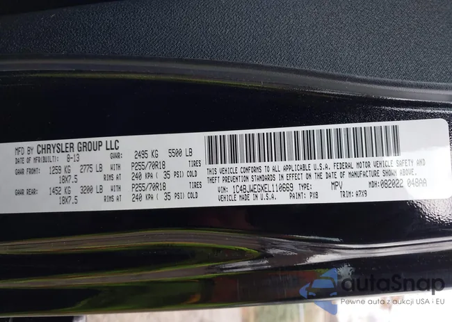 1C4BJWEGXEL110669: 43675079