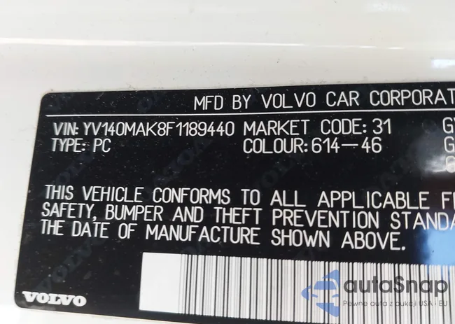 YV140MAK8F1189440: 43676309