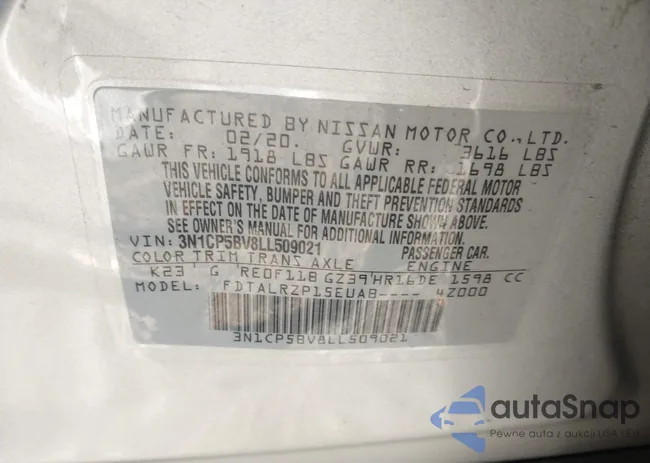 3N1CP5BV8LL509021: 43676566