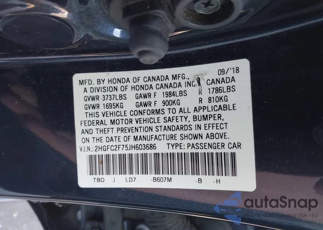 2HGFC2F75JH603686: 43676712