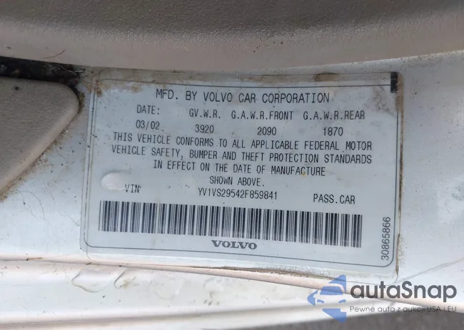 YV1VS29542F859841: 43675774