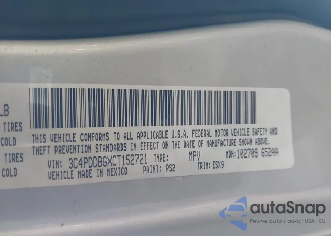 3C4PDDBGXCT152721: 43675862