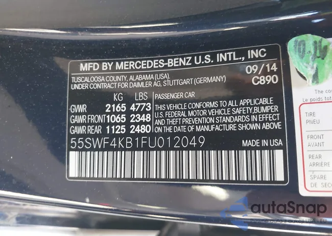 55SWF4KB1FU012049: 43675899