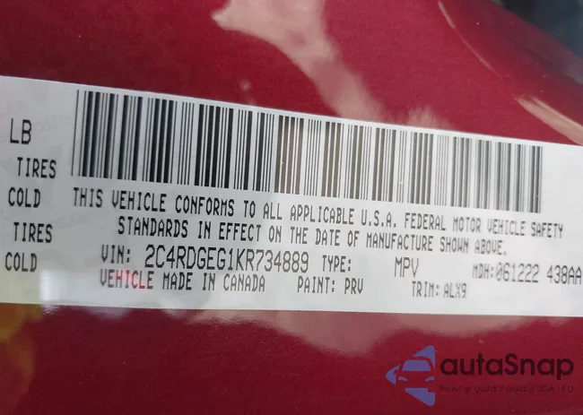 2C4RDGEG1KR734889: 43676026