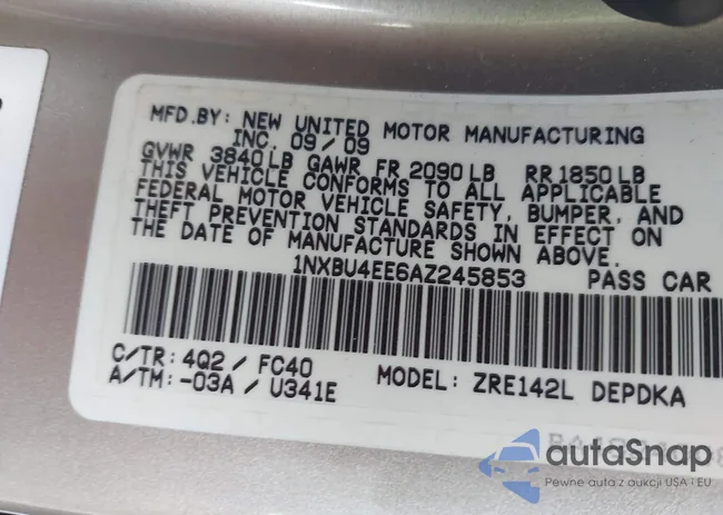 1NXBU4EE6AZ245853: 43677141