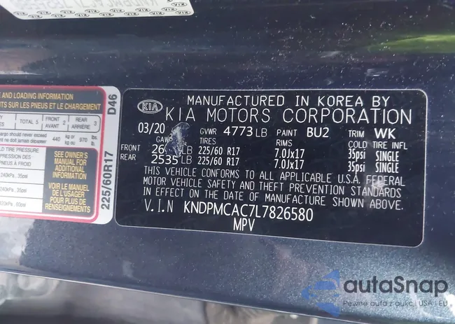 KNDPMCAC7L7826580: 43677361