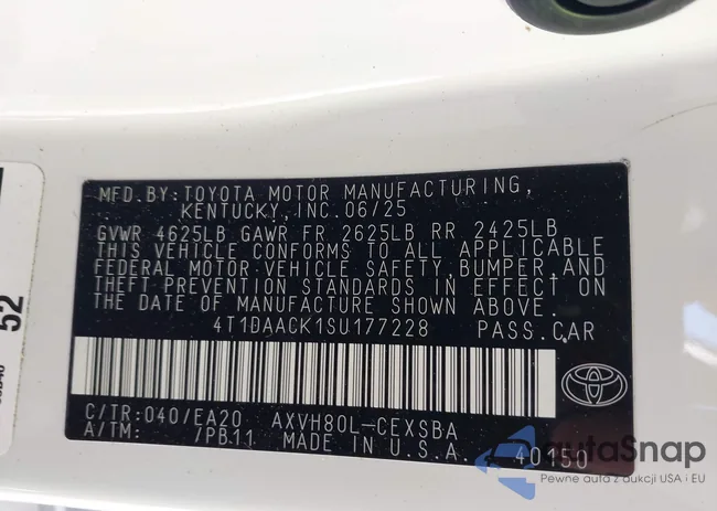 4T1DAACK1SU177228: 43677381