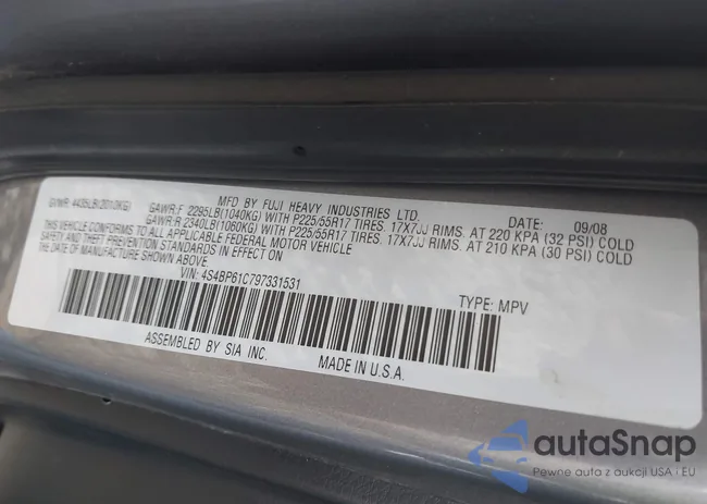 4S4BP61C797331531: 43677463