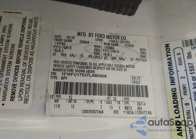 1FMFU17537LA66908: 43677553