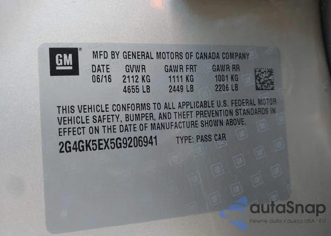 2G4GK5EX5G9206941: 43677658