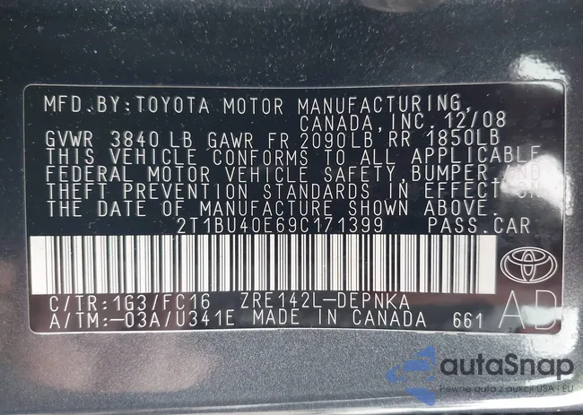 2T1BU40E69C171399: 43677731