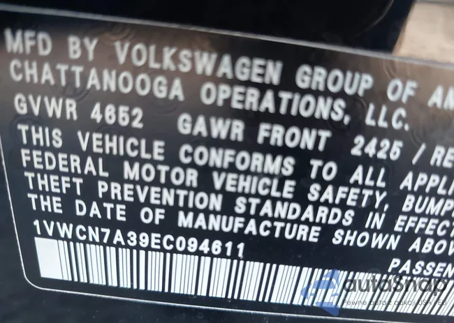 1VWCN7A39EC094611: 43676744