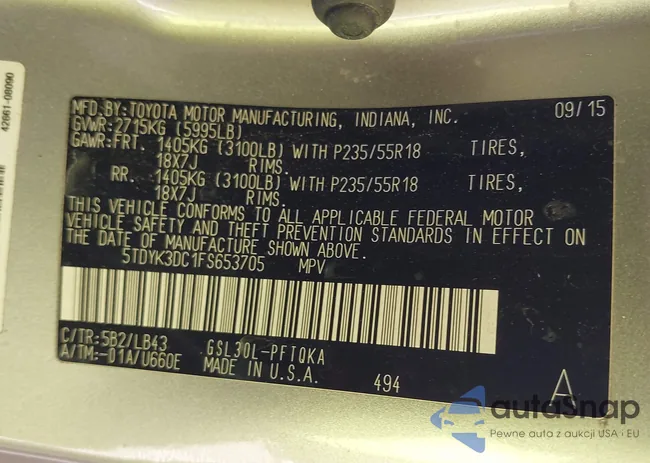 5TDYK3DC1FS653705: 43676835