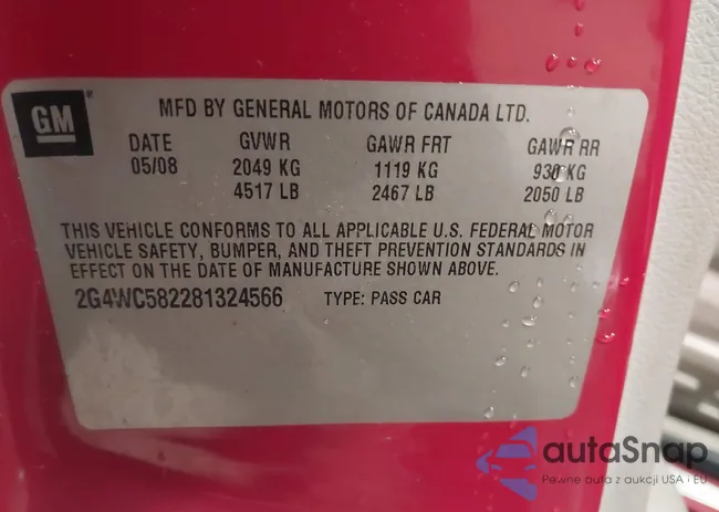 2G4WC582281324566: 43677050