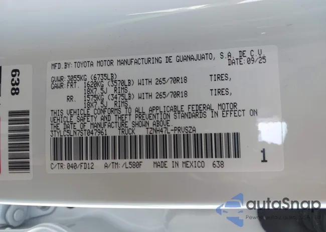 3TYLC5LN7ST047961: 43677052