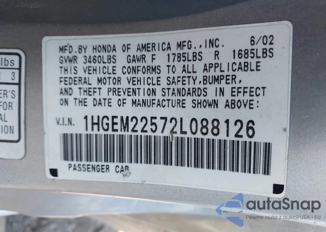 1HGEM22572L088126: 43677053