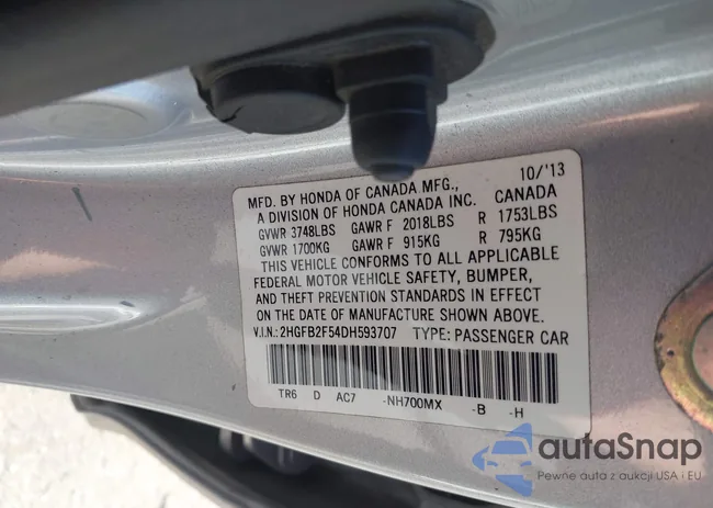 2HGFB2F54DH593707: 43677111