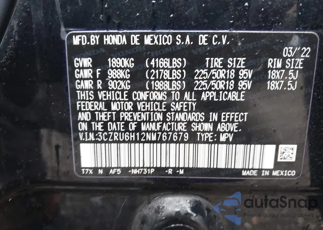 3CZRU6H12NM767679: 43677123