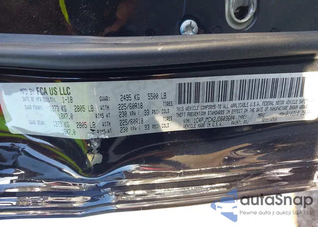 1C4PJMCX2JD603604: 43677130